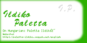 ildiko paletta business card